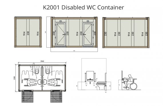 K 2001 Barrierefreie WC-Container