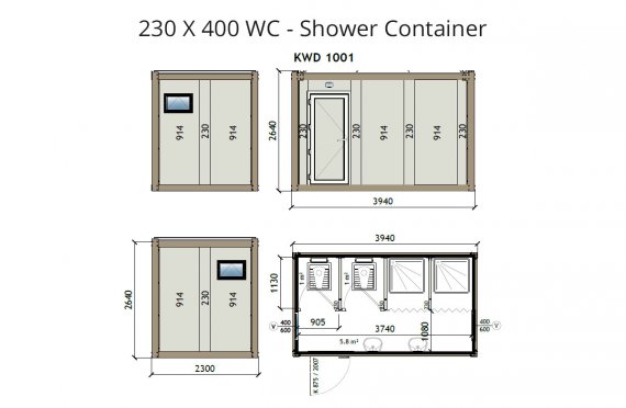 KW4 230X400 Sanitär- und WC-Räume