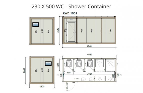 KW6 230X500 Duschcontainer Preise | Duschcontainer Kaufen