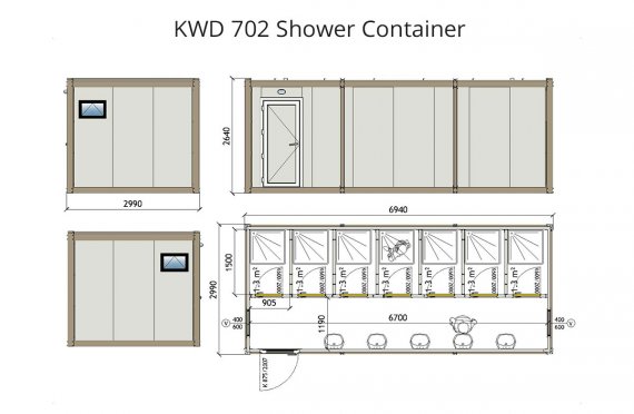 KWD 702 Sanitärcontainer für Campingplatz