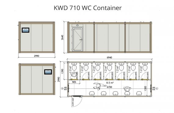 KWD 710 WC-Container Preise