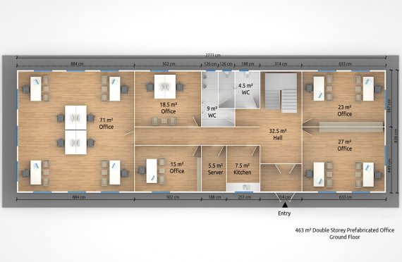Büroanbau | Moderne Bürobauten 463 m²